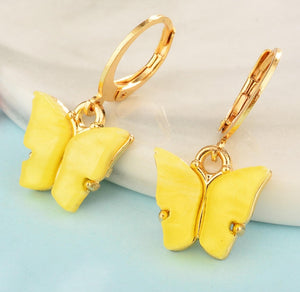 Butterfly Hoop Earrings
